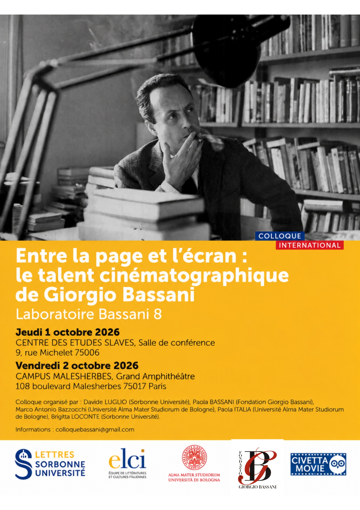 Featured image for “Laboratorio Bassani 8, Entre la page et l’écran: le talent cinématographique de Giorgio Bassani”