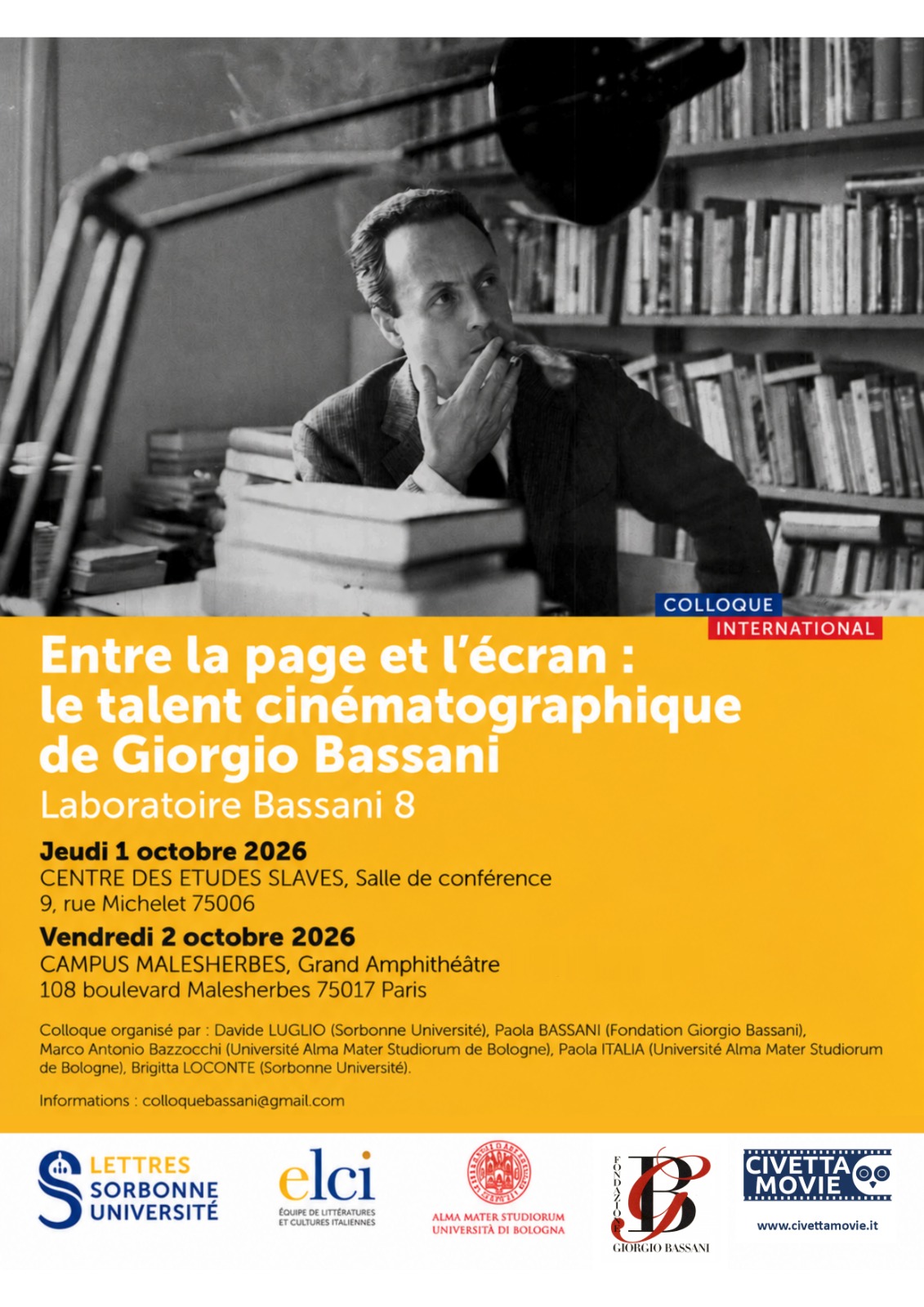 Featured image for “Laboratorio Bassani 8, Entre la page et l’écran: le talent cinématographique de Giorgio Bassani”